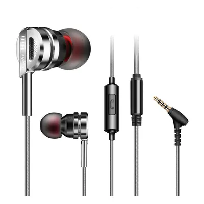 Metal Heavy Bass Hi-Fi Earphone 3.5mm Wired In-Ear Earbuds with Mic for Samsung