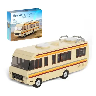 (692PCS, Paper manual) New Breaking Bad Pinkman Cooking Lab RV Car Building Blocks Set Walter Wh