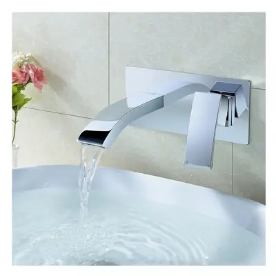 Designer Bathroom Concealed Wall Mounted Waterfall Basin Sink Single Lever Tap