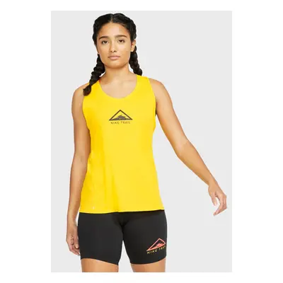 (S) Nike Womens City Sleek Trail Gym Yoga Sports Running Singlet Tank Top - Yellow