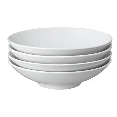 Porcelain Classic White Set of Pasta Bowls