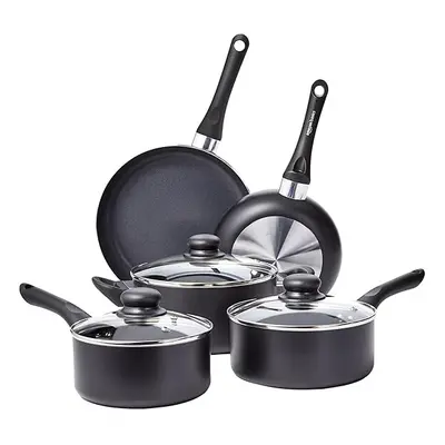 8-Piece Non-Stick Cookware Set, Black