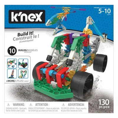 K'Nex 10 Model Building Set-Ages 5+ -130 pcs-Creative STEM Toy Construction, Multicolour