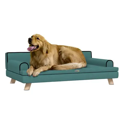 PawHut Dog Sofa w/ Legs, Water-Resistant Fabric for Large, Medium Dogs - Green