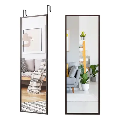 2 IN1 Full Length Mirror Over the Door Dressing Mirror Wall Mounted Makeup