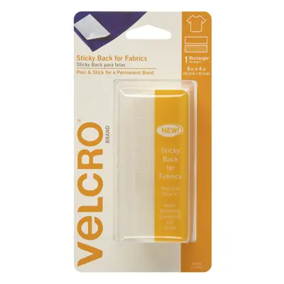 VELCRO(R) Brand STICKY BACK For Fabric Tape 4"X6"-White