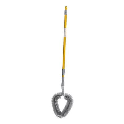 APEX Cobweb Remover Swab Ceiling Brush Duster Yellow/Grey 118-174cm