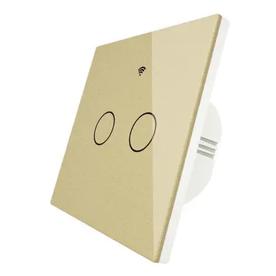 (2 Gang) WiFi Smart Light Switch RF433 No Neutral Wire Single Fire Tuya App Control Works with A