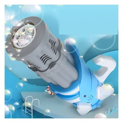 () Electric Bubble Gatling Machine Maker One Key 5-hole Output Toy with Light and Music for Kids