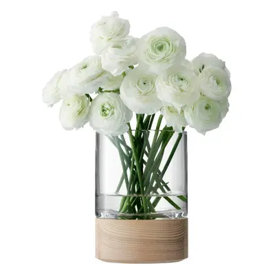 LSA LW20 Lotta Vase/Lantern Clear & Ash Base H18 cm *