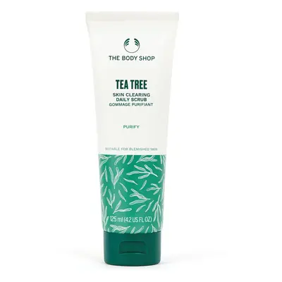 The Body Shop Tea Tree in Wash Scrub & Mask - Purifying Vegan Skincare For Oily Blemished Skin -