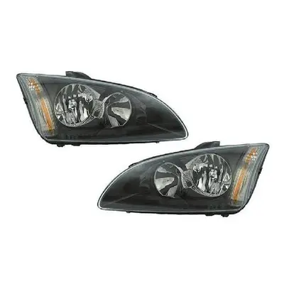 Ford Focus Mk2 Hatchback Black Headlights Headlights Pair O/S & N/S