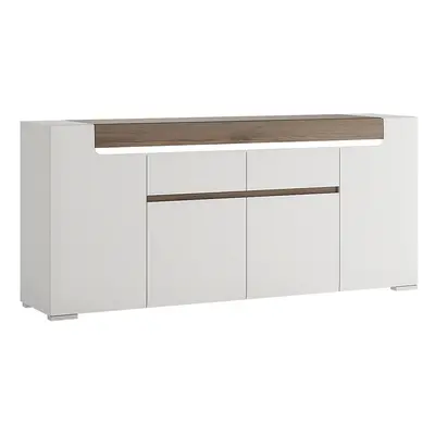 Wide Door Drawer Sideboard (inc Plexi Lighting)