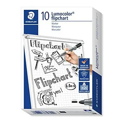 Staedtler Lumocolor Flipchart Marker Bullet Tip - Black, Pack of