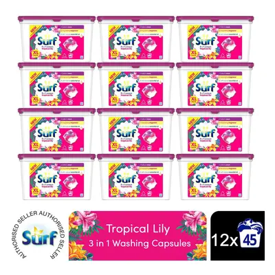 Surf 3-in-1 Washing Capsules with Natural Essential Oil 45Wx12pk