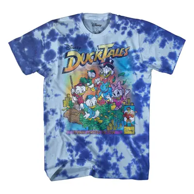 Disney Ducktales Limited Edition Adult Men's T-Shirt (Blue Tie Dye XX