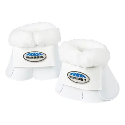 (Pony, White) Weatherbeeta Fleece Trim Impact Bell Boots