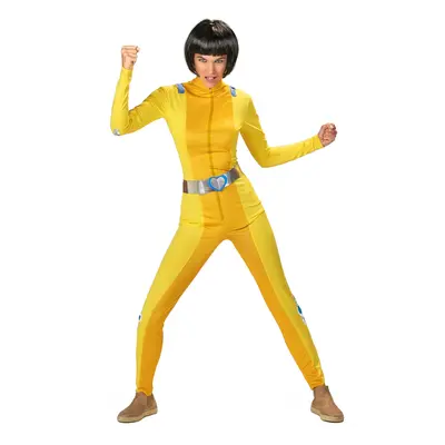 (XS (32/34)) Women's yellow shock spy costume