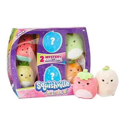 Squishville by Squishmallows SQM0068 Mystery Squad, Six Minimallow Plush, Irresistibly Soft Colo