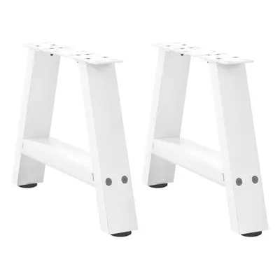 (white, x (30-31) cm) vidaXL Coffee Table Legs A-Shaped Desk Legs Metal Bar Stand DIY pcs Steel