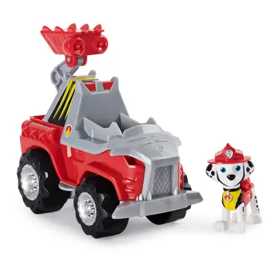 Paw Patrol, Dino Rescue Marshall's Deluxe Rev Up Vehicle with Mystery Dinosaur Figure