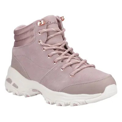 (Pink, (Adults')) Skechers D'Lites Leather Women's Blush Pink Boots