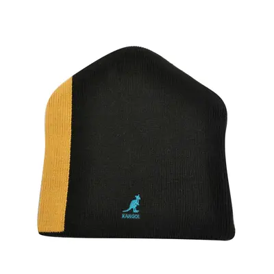 KANGOL Ski Stripe Pull On Beanie Warm Winter Ski Hat - Black