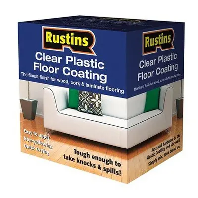 Rustins PCFS4000 Clear Plastic Floor Coating Kit Satin Litre