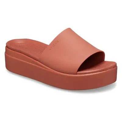 (Brown, (Adults')) Crocs Brooklyn Slide Thermoplastic Women's Spice Slides