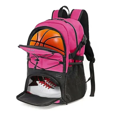 (Basketball Backpack Large Sports Bag With Separate Ball Holder & Shoes Compartment, Best For Ba