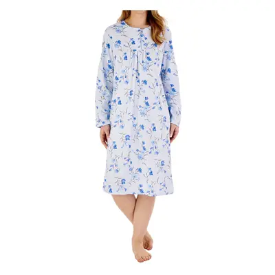 (Blue, 20/22) Slenderella ND88107 Women's Floral Cotton Nightdress