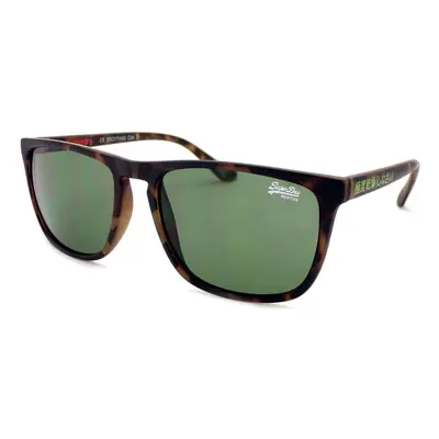 SUPERDRY Sunglasses SHOCKWAVE Dark Brown Tortoise with Green Lens