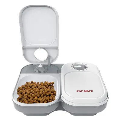 Cat Mate C200 Meal Automatic Pet Feeder For Cats And Small Dogs with Ice Pack, White