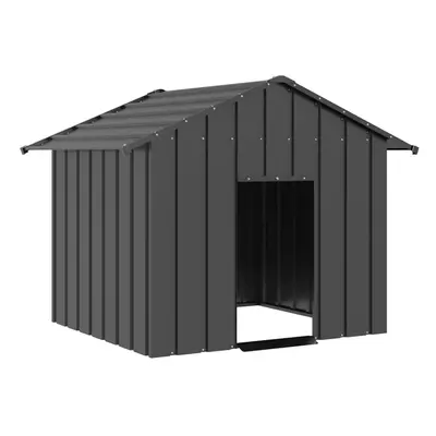 (anthracite, x x cm) vidaXL Dog House with Roof Pet House Dog Shelter Dog Kannel Galvanised Stee