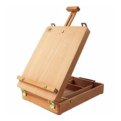 Art Supplies Box Easel Sketchbox Painting Storage Box Adjust Wood Tabletop Easel for Drawing Ske