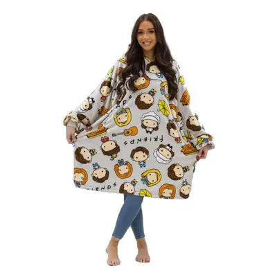 Friends Group Wearable Hooded Fleece Blanket - Adult, Large