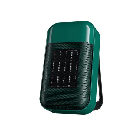 (Green, EU) 500W Portable Electric Heater Fan - Mini Desktop Radiator for Home & Office