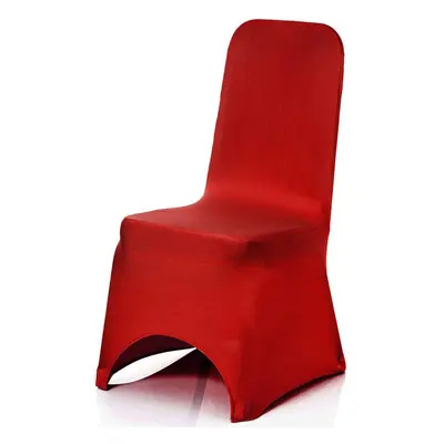 (Red, 50pcs) Spandex Chair Cover, Stretchy Fabric Elastic Protective Slipcovers Removable Washab