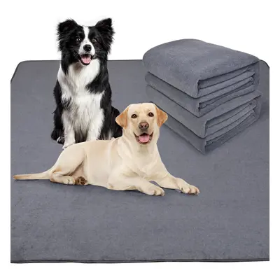 (100*70cm pack Grey) Pack Washable Canine Pee Pads, Reusable Non-Slip Canine Pee Pads, Quick Abs