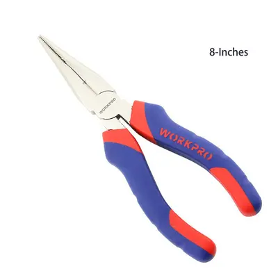 (8 Inch) Two-color Handle Needle Nose Pliers Wire Cutters 6/8 Inches Household Multi-function Pl