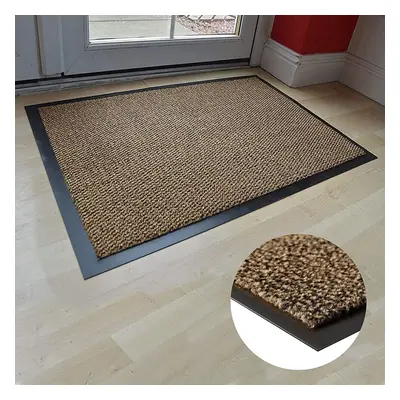 (Brown , 90cm x 200cm) ABASEEN HEAVY DUTY NON SLIP RUBBER BARRIER RUG