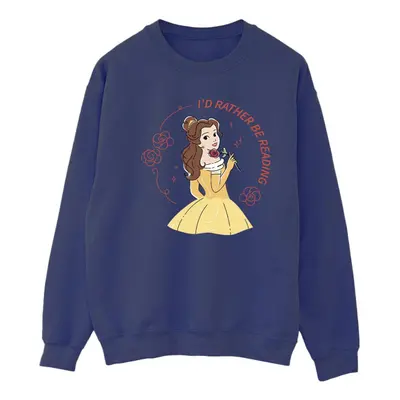 Disney Womens/Ladies Beauty And The Beast I'd Rather Be Reading Sweatshirt