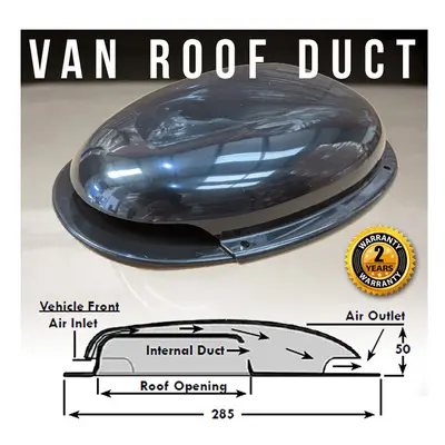 AVT Van Roof Vent Passive Air Extractor Duct BLACK