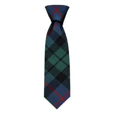 Gents Neck Tie Morrison Green Ancient Tartan Lightweight Scottish Clan Tie