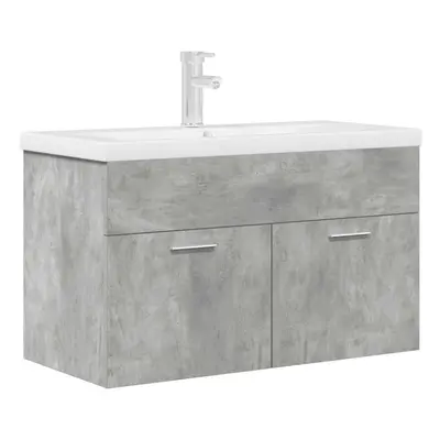 (concrete grey, x 38.5 x cm) vidaXL Bathroom Sink Cabinet with Built-in Basin Sink Cupboard Conc