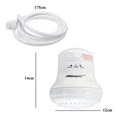 (220V) 110/220V Instant Electric Water Heater Instant Hot Shower Head 5400W Temperature Control