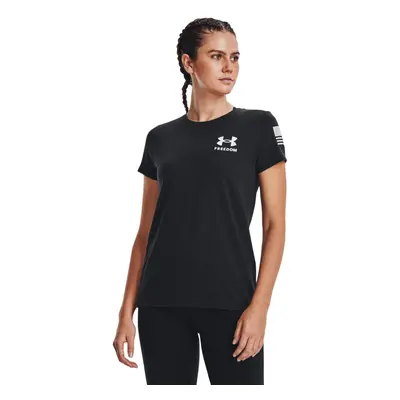 Under Armour Womens New Freedom Banner T-Shirt (001) Black / / White