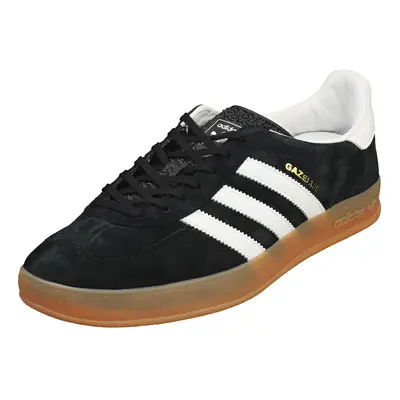 adidas Gazelle Indoor Mens Casual Trainers in Black White - 9.5 UK