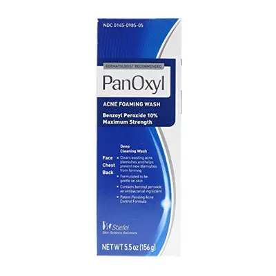 PanOxyl Foaming Acne Wash Maximum Strength 5.5 oz (Pack of 2)