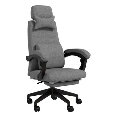 Vinsetto Home Office Chair Reclining Computer Chair w/ Lumbar Support Dark Grey